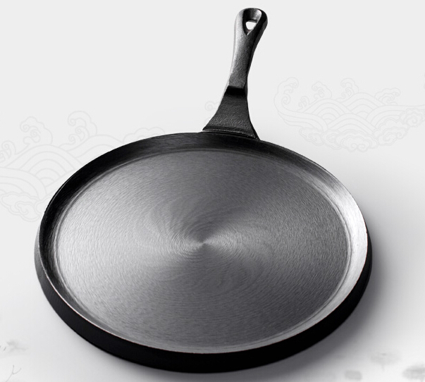 hot sale new fashion cast iron round griddle pan