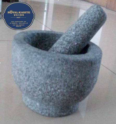 Marble Pestle and Mortar in natural finished coating