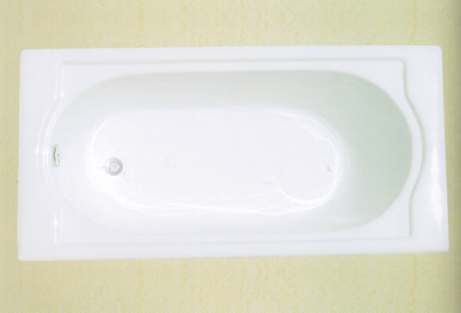 high quality square enamel built-in cast iron soaking tub