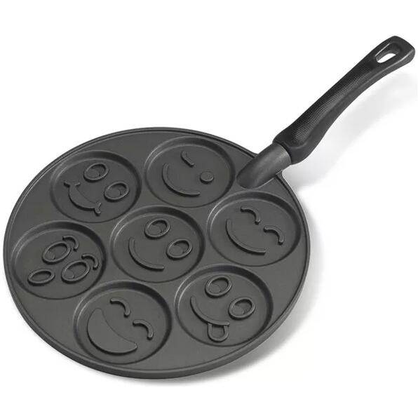 cast iron bake pan Smile Face Pancake Pan