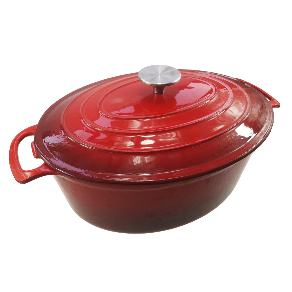 9.5 inch Enamel cast iron round casserole dish /dutch oven