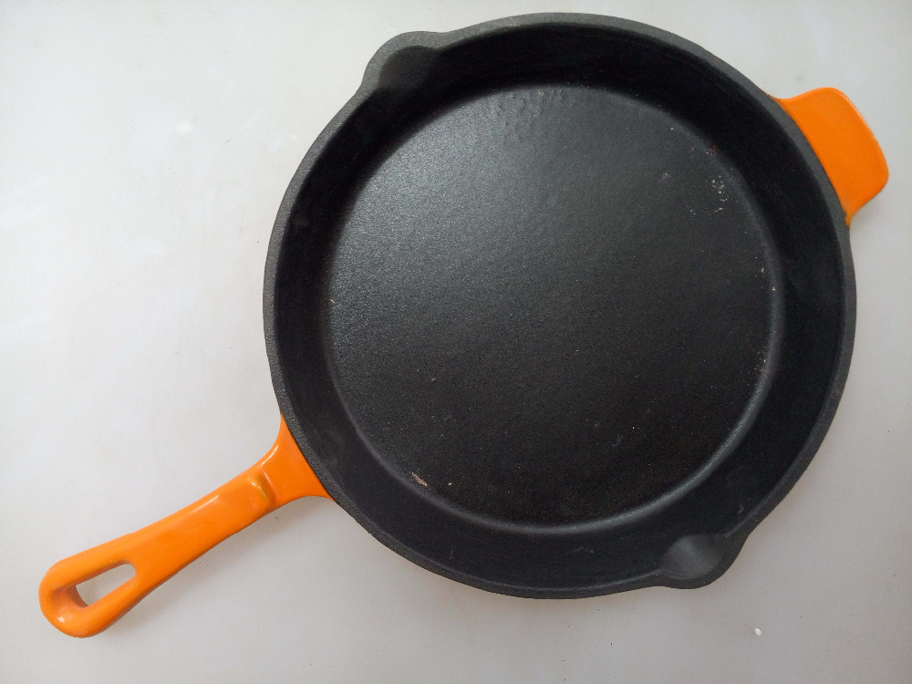 Factory Supply Newest Cast Iron Ribbed Skillet Ga Frying Pan