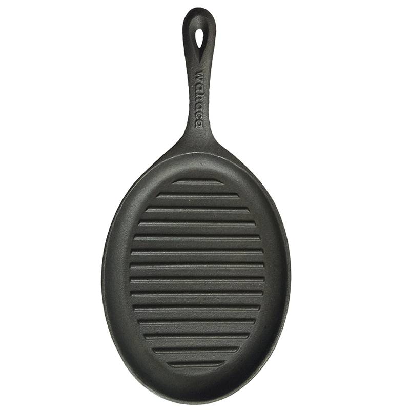 Hot Selling Pre Season Oval Cast Iron Griddle Pan for wholesale
