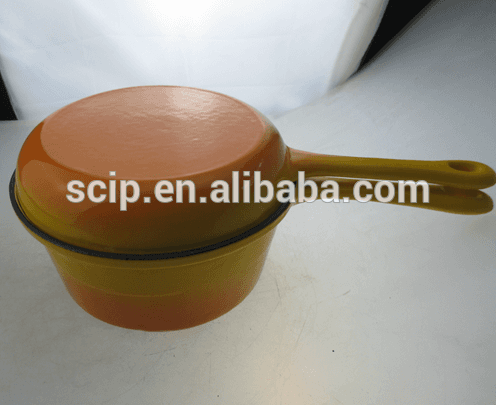 dual-use enamel Coated Cast Iron sauce pan cast iron casserole pot