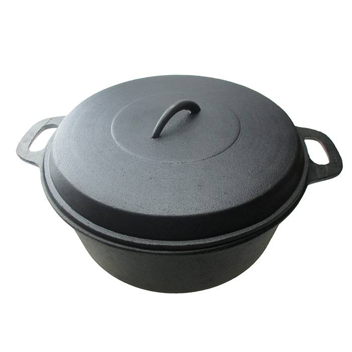 Pre-Seasoned Cast Iron Dutch Oven with Dual Handles