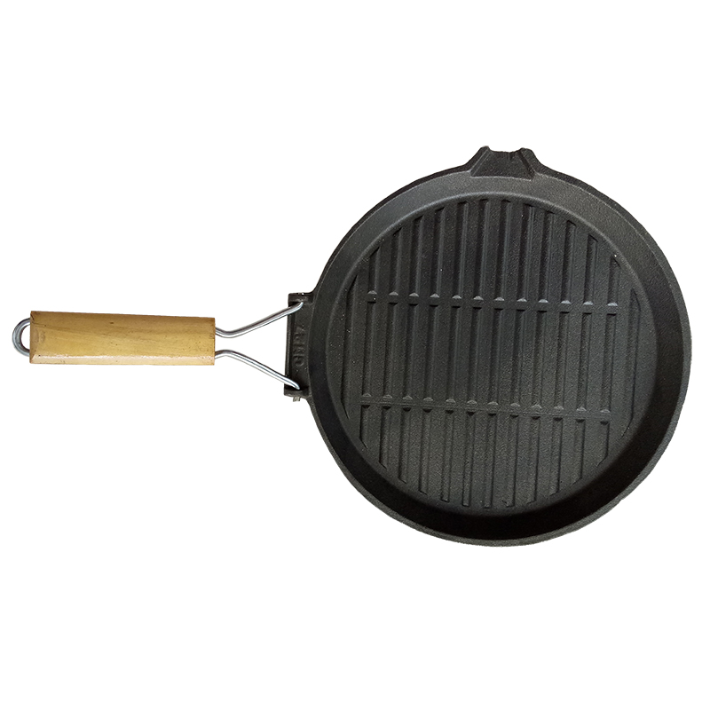 Wholesale 10 inch folding cast iron Grill Pan