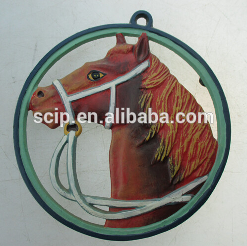 hand painting horse cast iron trivet for sale