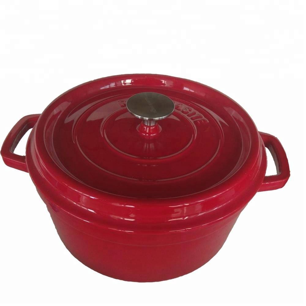 cast iron enamel cooking pot