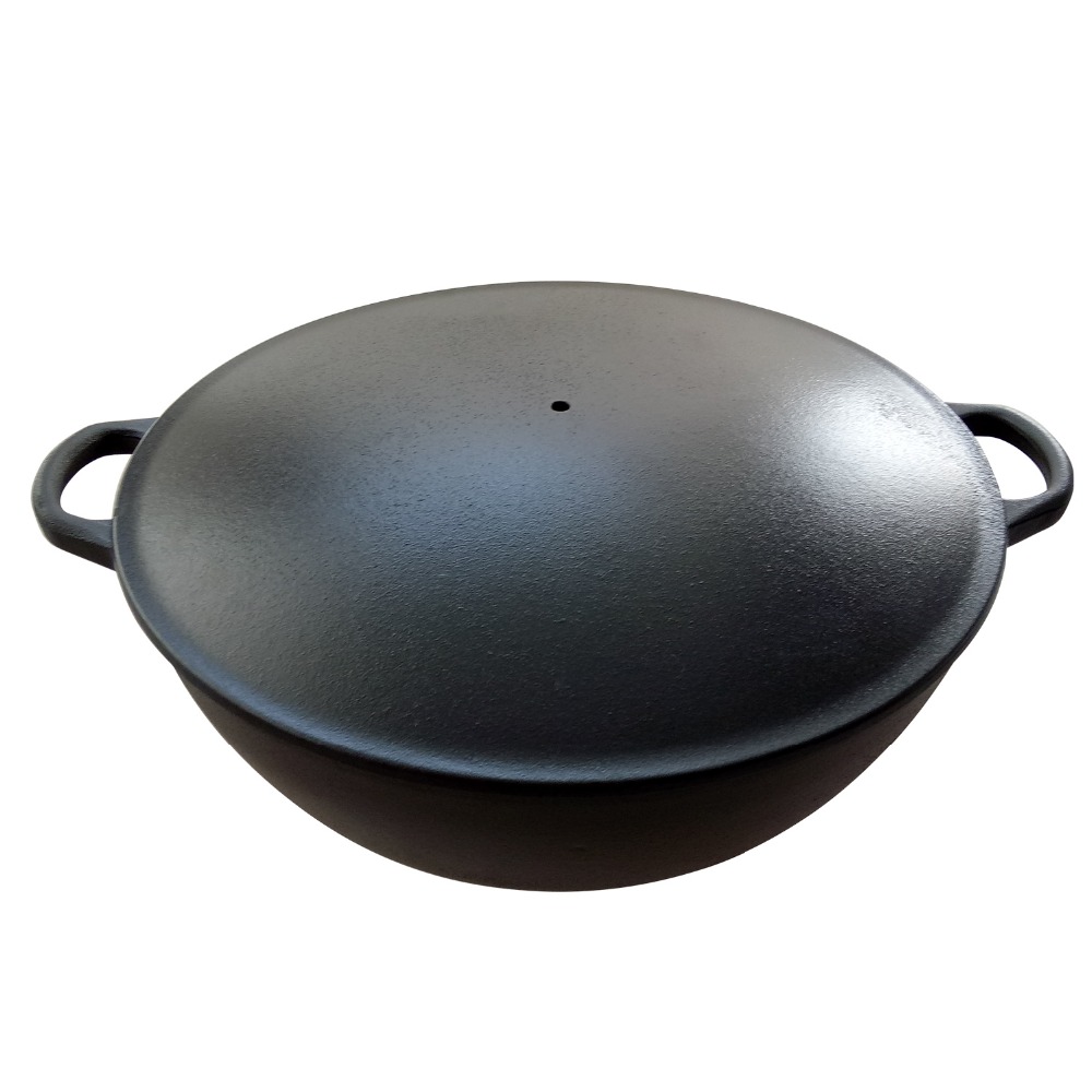Chinese Traditional Cast Iron Wok With Double Handle