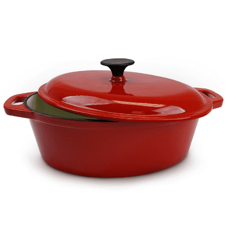 China manufacture Cast Iron Enamel Oval Shape Covered Dutch Oven Casserole With Lid