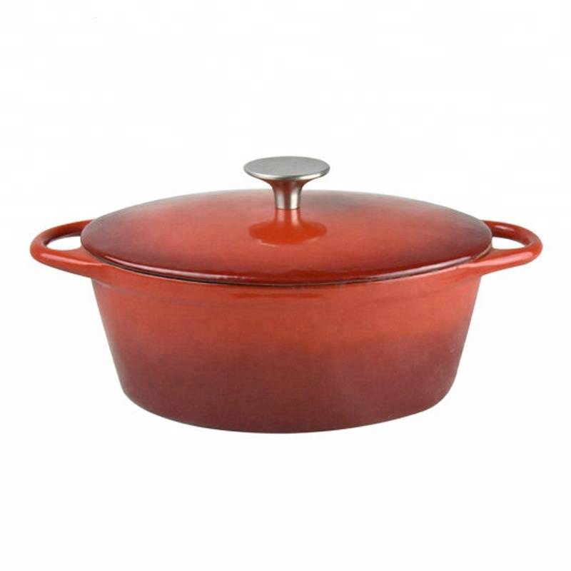 Factory Outlets Cast Iron Trivet Holder -
 cast iron OVAL casseroles pot in color enamel coating – KASITE