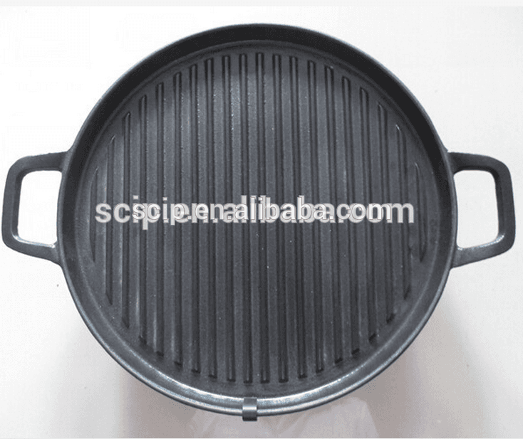 round cast iron griddle pan