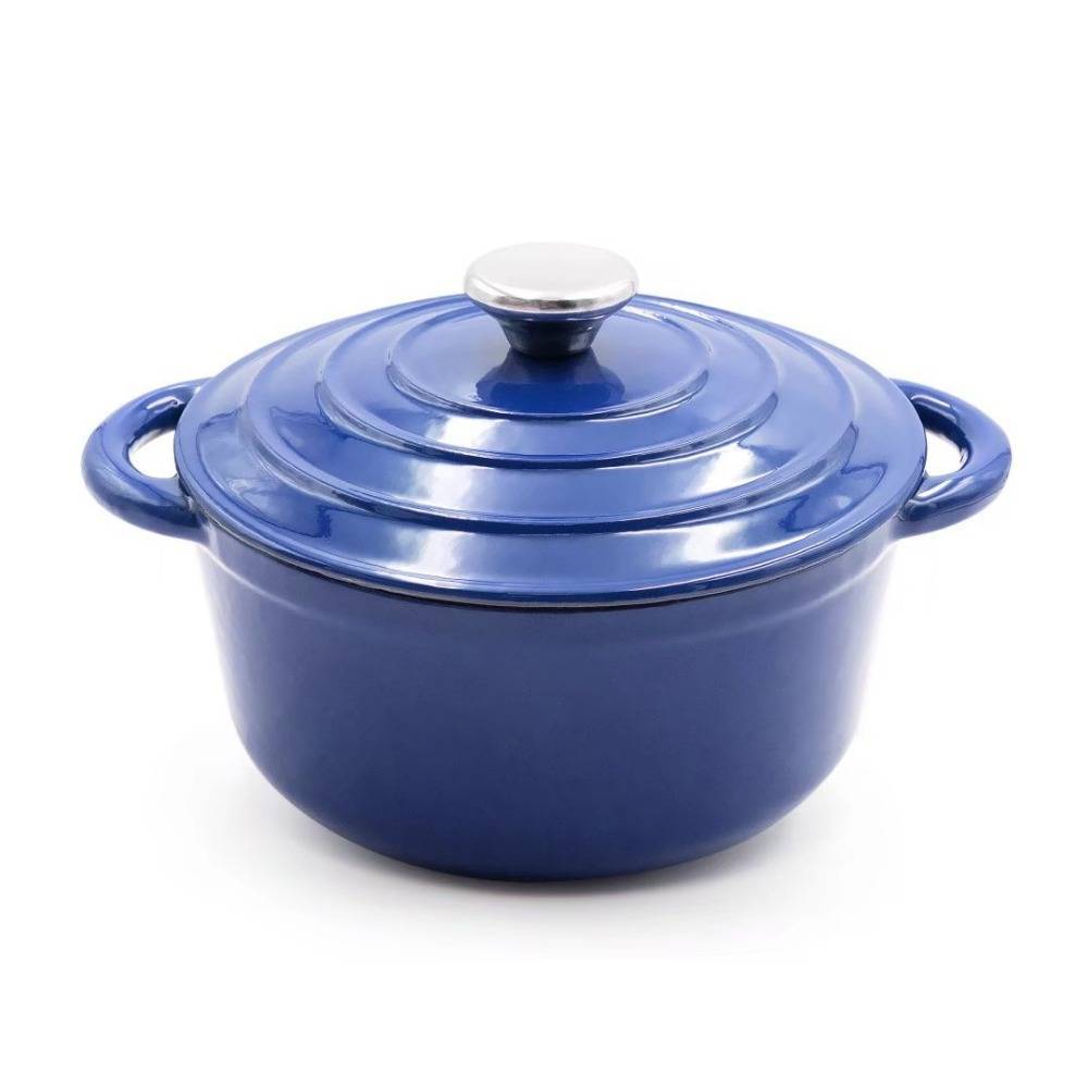 9.5 inch Enamel cast iron round casserole dish /dutch oven