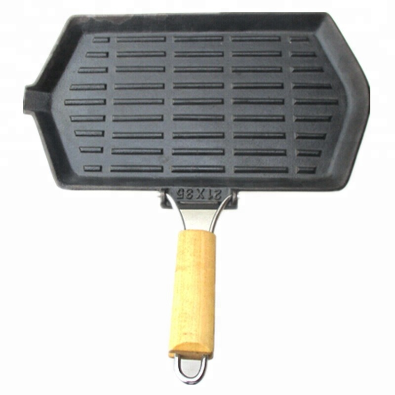 Hot-selling Seasoned Cast Iron Skillet Set -
 catalog of cast iron griddle grill pan, Pre-seasoned and enamel coating – KASITE