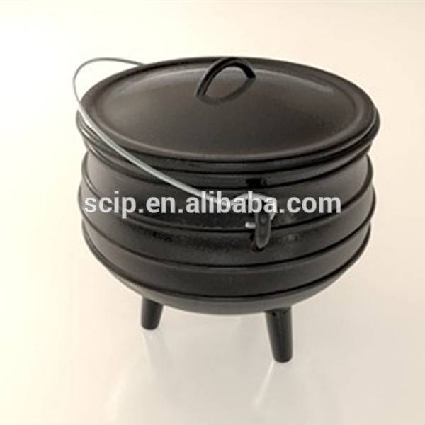 Wholesale hot sale cast iron potjie pot cast iron cauldron factory