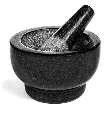 Cheap price Pizza Cast Iron Skillet  Traditional -
 Granite Mortar and Pestle, Unpolished Black – KASITE