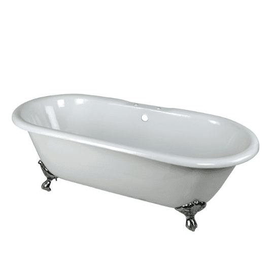 Factory directly supply Teapot Cast Iron Set -
 Cast Iron Double Ended Clawfoot Bathtub with Chrome Feet and 7-Inch Centers Faucet Drillings, 66-Inch, White – KASITE