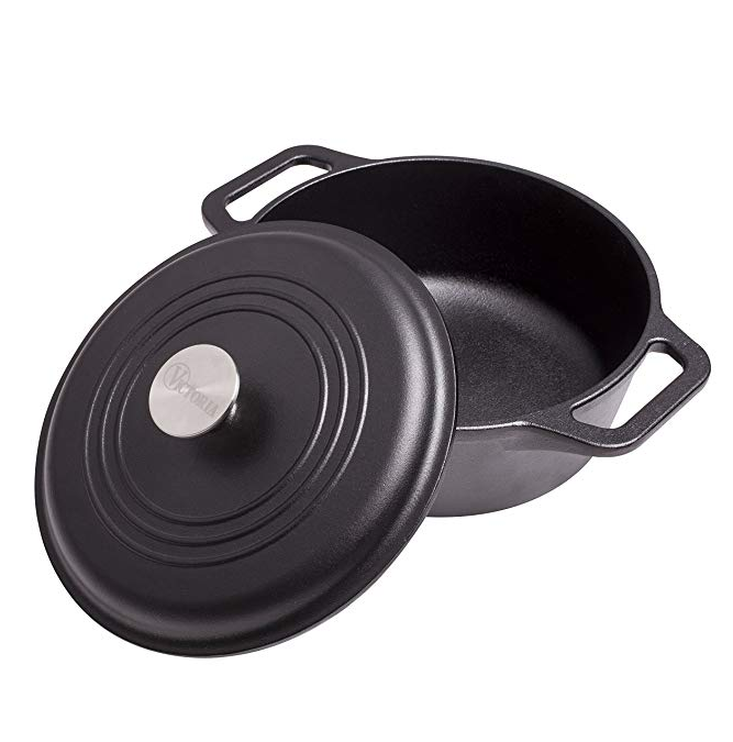 Seasoned Cast Iron Dutch Oven with Lid