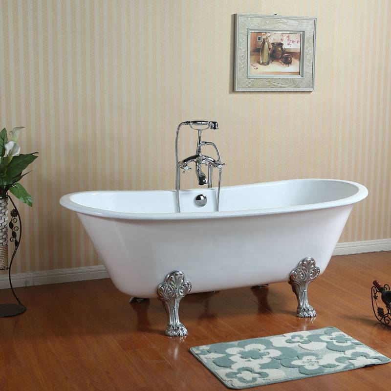 Hot New Products Metal Crafts -
 67" White Antique Inspired Cast Iron Porcelain Clawfoot Bathtub – KASITE