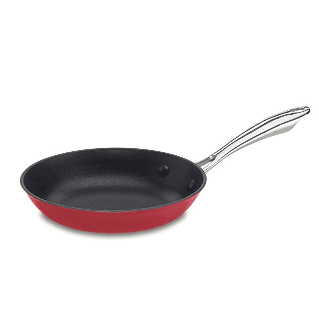 Non-Stick Cast Iron Fry Pan, 8", Red