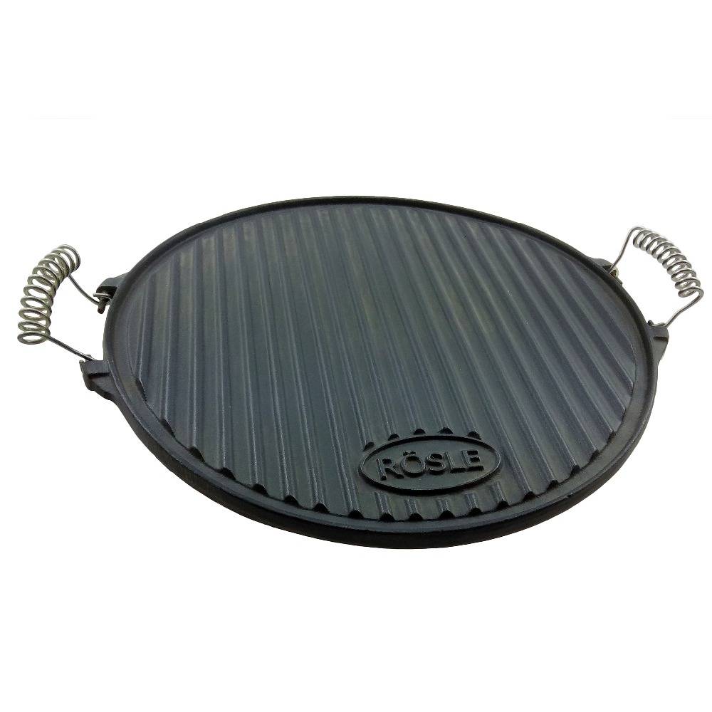 Camping preseasoned mini round cast iron griddle for hot sale