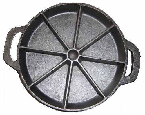 customized cake mold two handle round cast iron wedge pan wholesale pizza pan