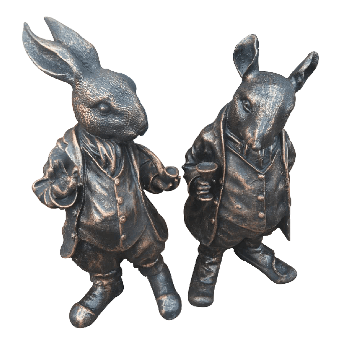 cast iron sculpture cast iron statue doctor rabbit doctor rat