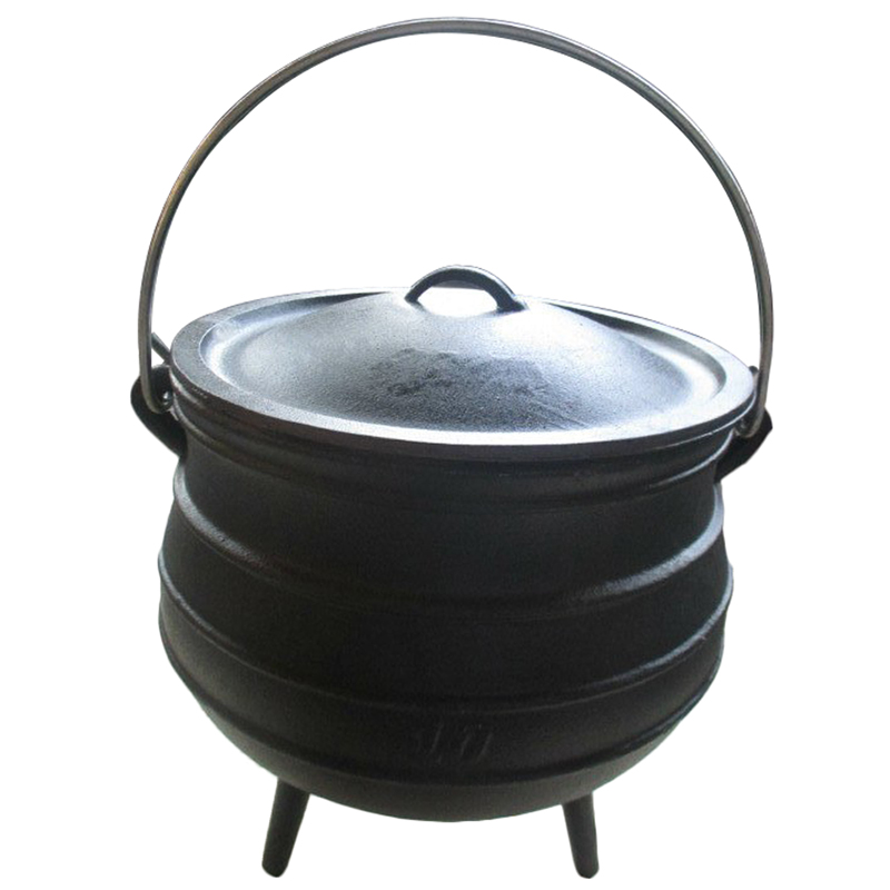 Chinese wholesale Cast Iron Pan Support -
 South Africa 3 legs cast iron oxtail jie pot set for hiking camping – KASITE