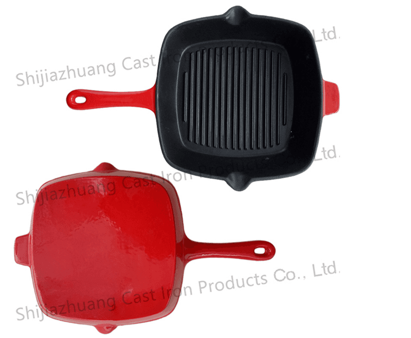 Good User Reputation for Old Cast Iron Dinner Bell -
 10 inch Red Enamel Square Cast Iron Griddle – KASITE