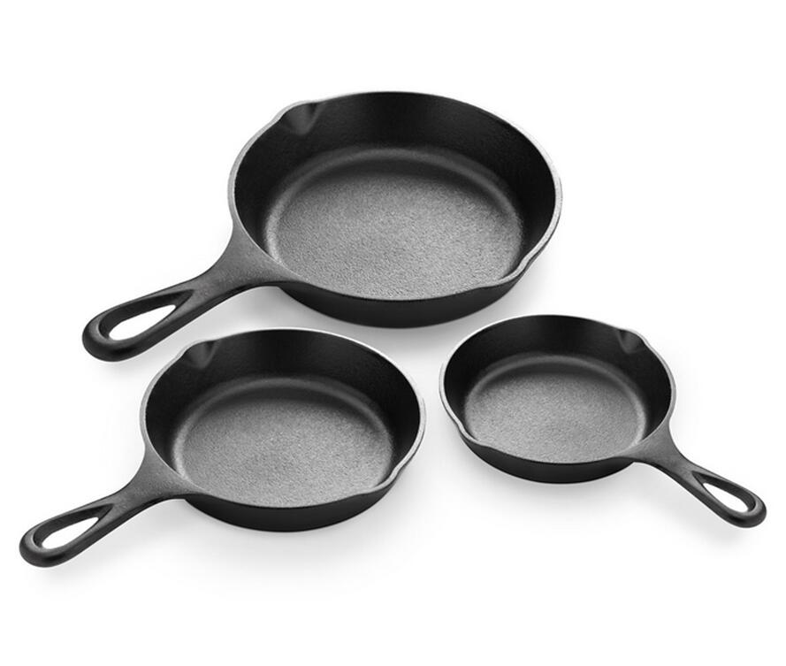 preseasoned cast iron skillet 3pieces cast iron fry pan
