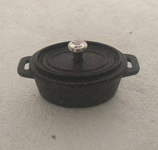 mini ceramic casserole cast iron, OVAL shape