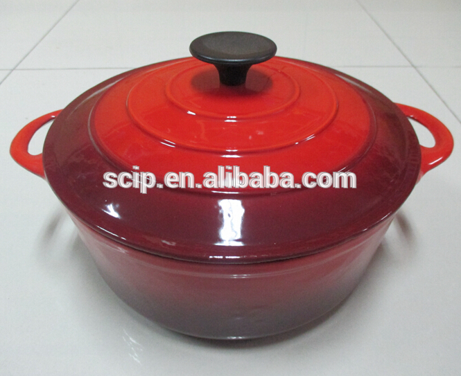 high quality red enamel cast iron cookware/Cast Iron Casserole