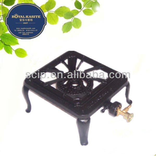 single gas rings cast iron burner with brass valves
