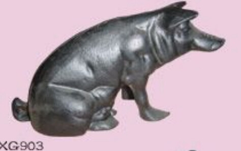 antique hot sale cast iron pig money bank