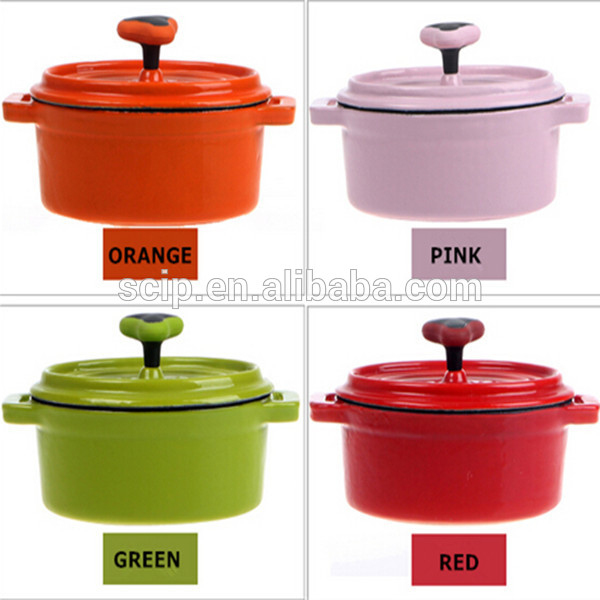 Different color enamel best cast iron cookware casserole