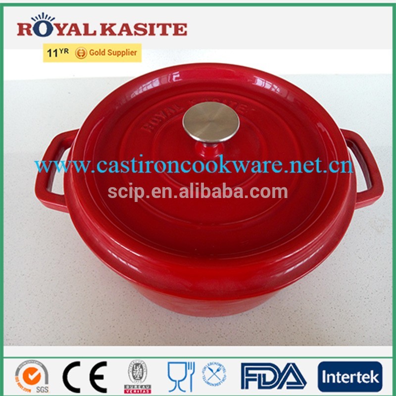 factory wholesale hot pot with enamel coating cast iron