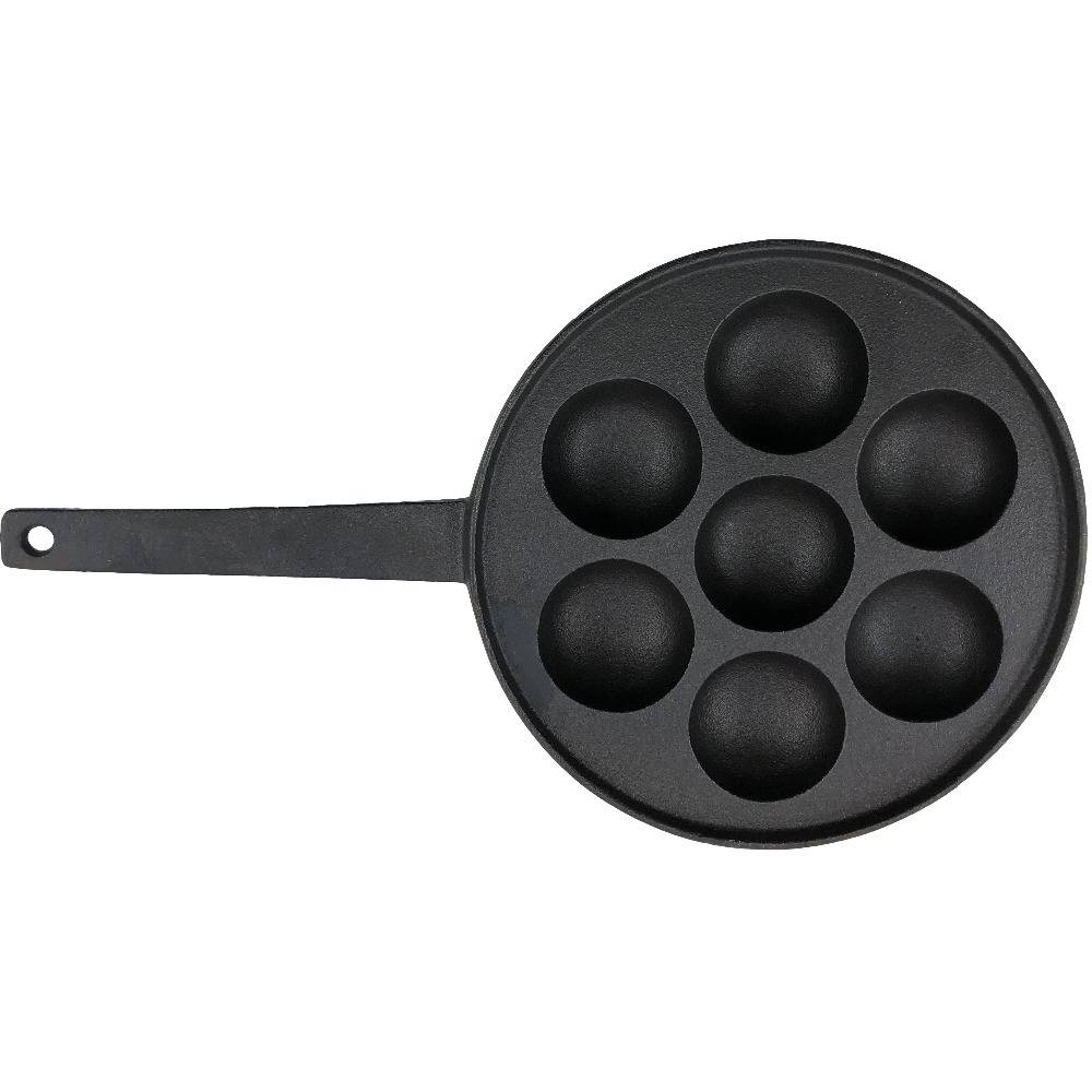 cast iron 7 holes baking pan in Pre-seasoned coating from 13 years gold supplier