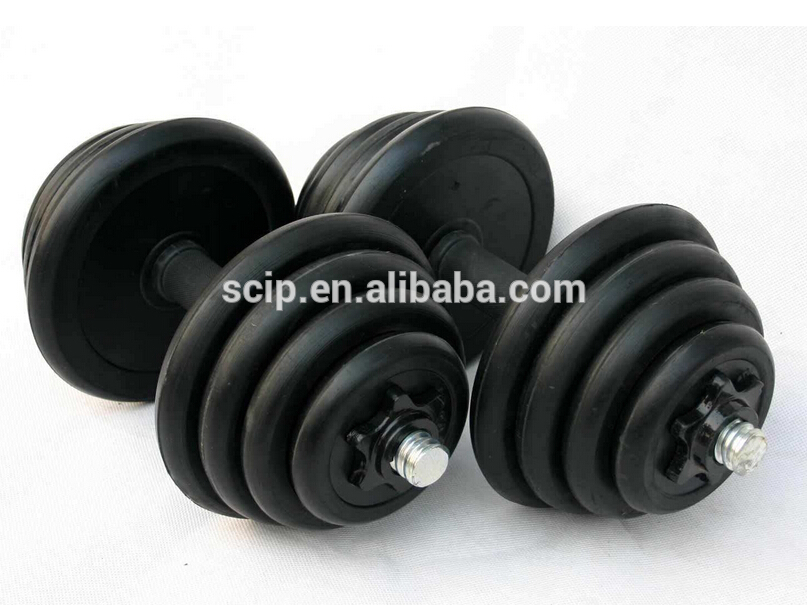 High Quality Cast Iron Rubber Coated Dumbbell