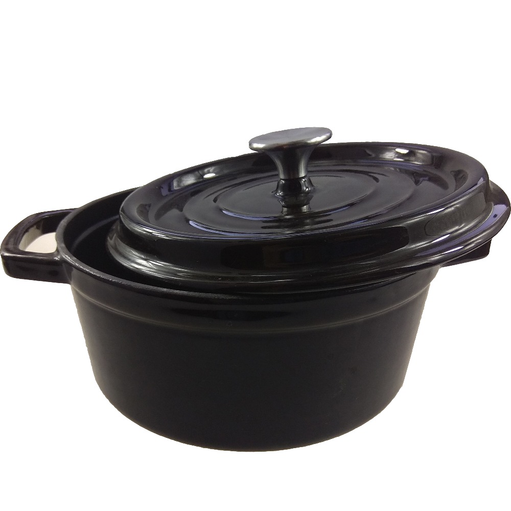 Germany style factory price cast iron enamel casserole pot with optional knob