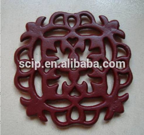 Flower pattern cast iron trivet Insulation mat cast iron pot holder