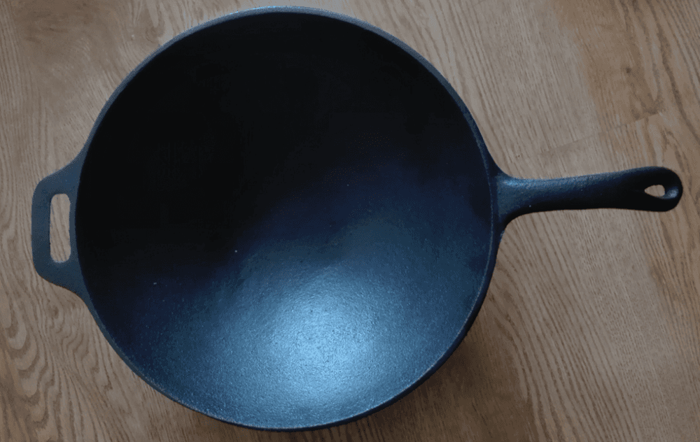 OEM cast iron wok with single handle
