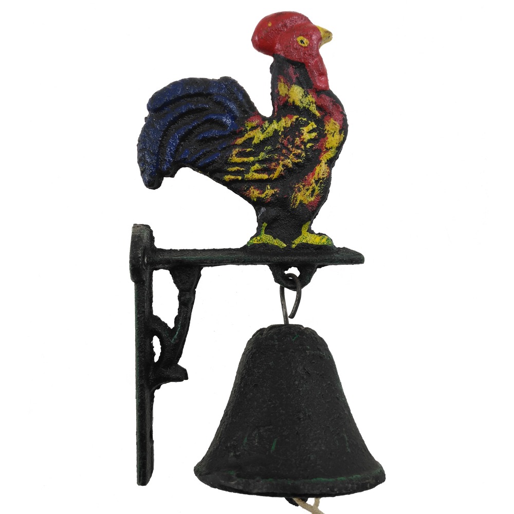 100% Original Hand Make Iron Teapot -
 hand-painted big cock cast iron dinner bell door bell decoration – KASITE