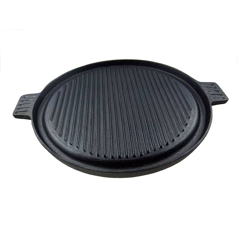 Pre-Seasoned Two-Sided Cast Iron Pizza, Griddle and Grill Pan w/ Reinforced Handles – Perfect for Use on an Electric