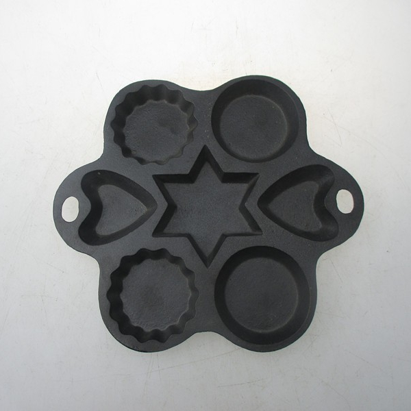 China Royal Kasite preseasoned coating cast iron muffin pan