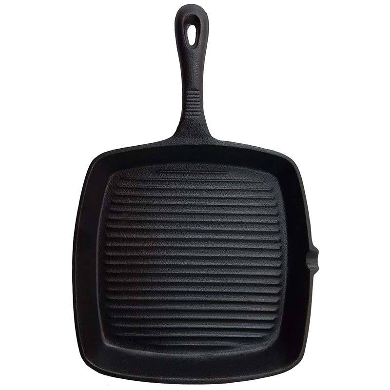 Pre-Seasoned Cooker Cast-Iron Square Grill Pan