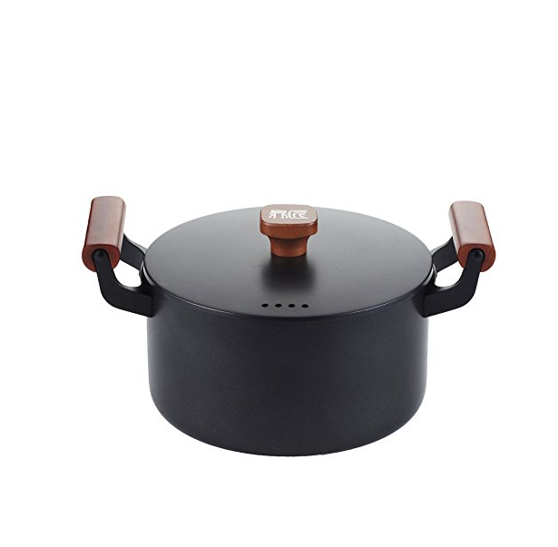 Non-stick 2 Quart Cast Iron Saucepan with Lid and Beech Handle