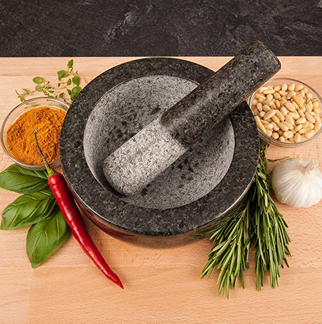 New Delivery for Sauce Pot Set  Casserole Set -
 Black Granite Mortar & Pestle Natural Stone Grinder for Spices – KASITE