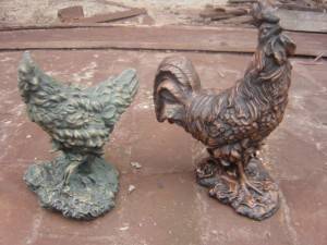 Rooster Cast Iron Sculpture In differnet Color