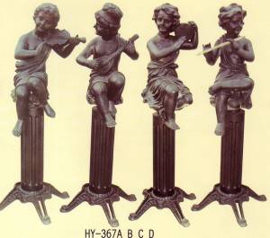 Four Musicians Cast Iron Sculpture
