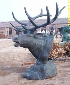 Deer Shaped Cast Iron Sculpture